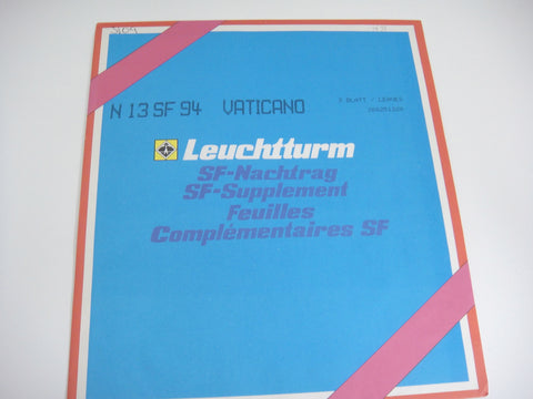 Lighthouse 1994 Vatican City Hingeless Stamp Album Supplement N13SF94