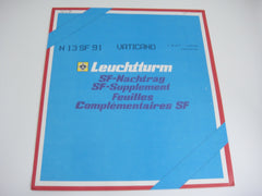 Lighthouse 1991 Vatican City Hingeless Stamp Album Supplement N13SF91
