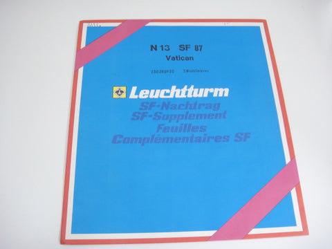 Lighthouse 1987 Vatican City Hingeless Stamp Album Supplement N13SF87