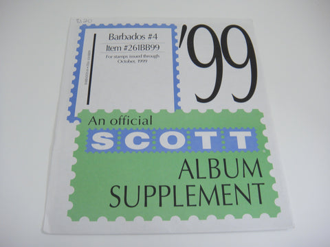 Scott 1999 Barbados Specialty Stamp Album Supplement #4 261BB99