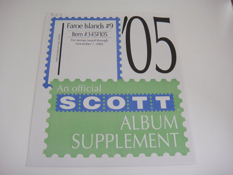 Scott 2005 Faroe Islands Stamp Supplement #9 345FI05
