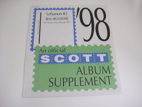 Scott 1998 Lebanon Stamp Supplement #2 610S098