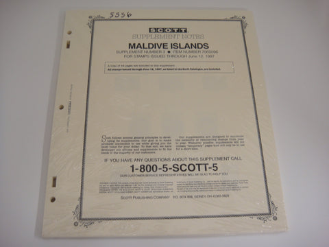 Scott 1996 Maldive Islands Stamp Album Supplement #3 706S096