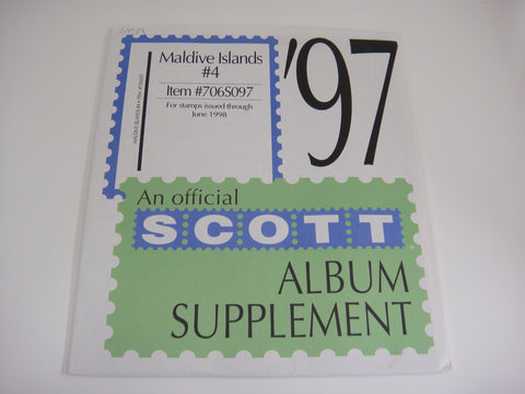 Scott 1997 Maldive Islands Stamp Album Supplement #4 706S097