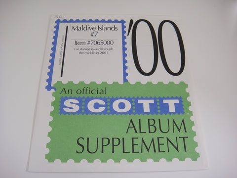 Scott 2000 Mildive Islands Stamp Album Supplement #7 706S000