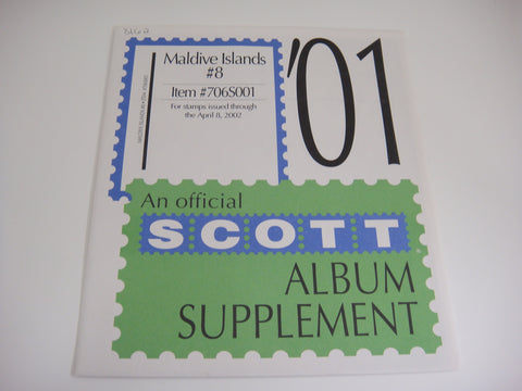 Scott 2001 Maldive Islands Stamp Album Supplement #8 706S001