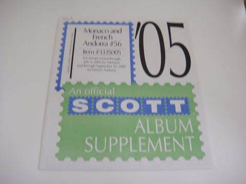 Scott 2005 Monaco & French Andorra Stamp Album Supplement 56 333S005