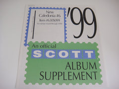 Scott 1999 New Caledonia Stamp Album Supplement 6 630S099