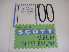 Scott 2000 New Caledonia Stamp Album Supplement 7 630S000