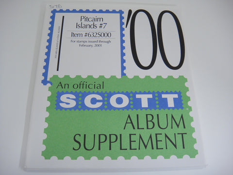 Scott 2000 Pitcairn Islands Stamp Album Supplement 7 632S000