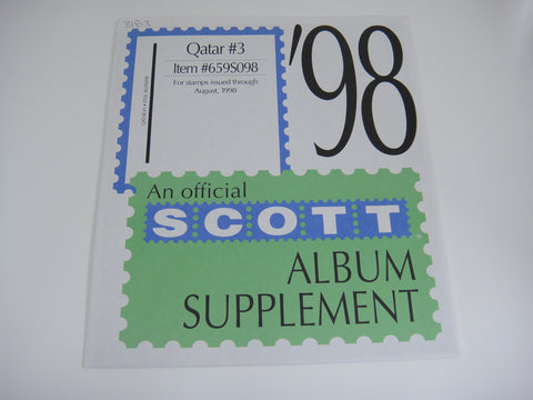 Scott 1998 Qatar Stamp Album Supplement 3 659S098