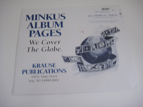 Minkus 1997 All American Part II Postal Stationery Supplement United States