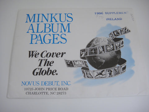 Minkus 1996 Ireland Stamp Album Supplement NOS