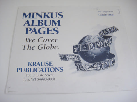 Minkus 1997 Liechtenstein Stamp Album Supplement MLT97 NOS