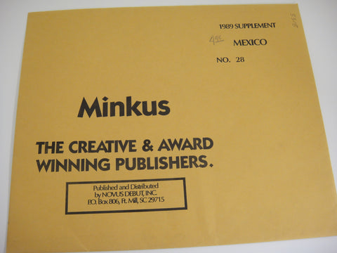 Minkus 1989 Mexico Stamp Album Supplement 28 MMX89 NOS