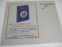 Minkus 1971 Mexico Stamp Album Supplement 10 MMX71 NOS