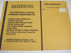 Minkus 1983 US Airmail Plate Blocks Stamp Supplement 20 United States NOS