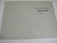 Minkus 1962-63 US Airmail Plate Blocks Stamp Supplement 5 United States NOS
