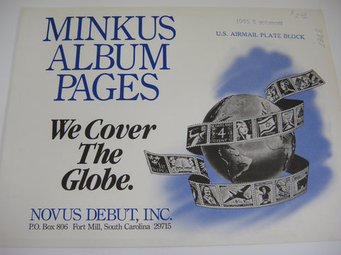 Minkus 1995 US Airmail Plate Blocks Stamp Supplement 31 United States NOS