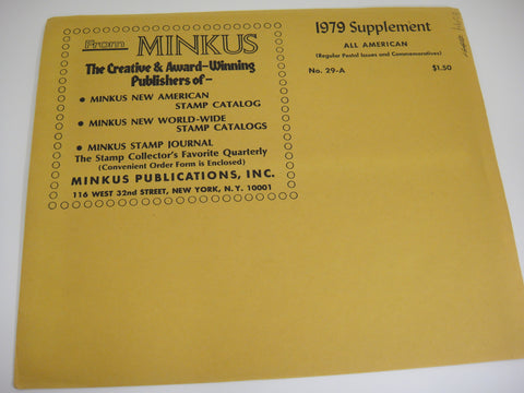 Minkus 1979 All American Part 1 Stamp Supplement 29-A United States NOS