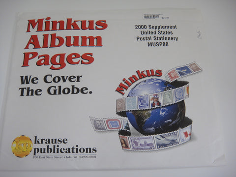 Minkus 2000 US Postal Stationery Supplement 21 MUSP00 NOS