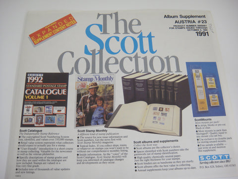 Scott 1991 Austria Specialty Stamp Supplement 23 300S091