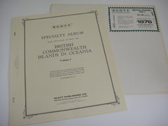 Scott 1976 British Oceania Specialty Volume I Stamp Supplement 30 NOS