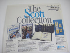 Scott 1987 Canada Specialty Stamp Album Supplement 39 240S087