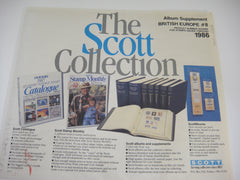 Scott 1986 British Europe Specialty Stamp Album Supplement 8 203S086 NOS