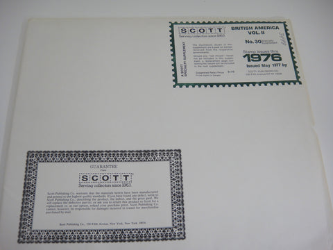 Scott 1976 British America Volume II Stamp Album Supplement 30 NOS