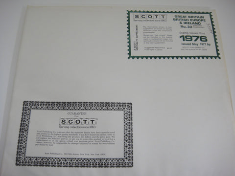 Scott 1976 Great Britain British Europe Ireland Specialty Stamp Supplement 30 200S076