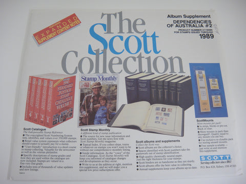 Scott 1989 Dependencies of Australia Specialty Stamp Supplement 2 211S089