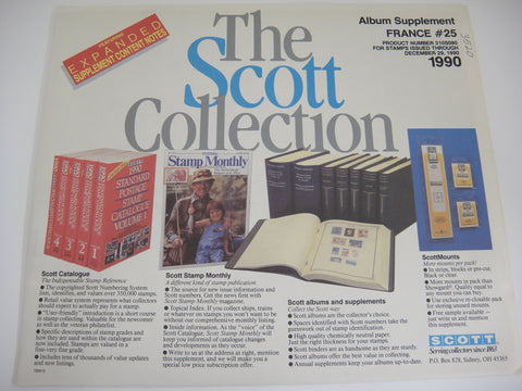 Scott 1990 France Specialty Stamp Supplement 25 310S090
