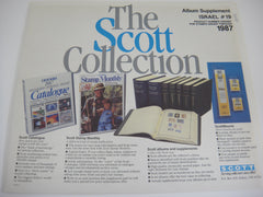 Scott 1987 Israel Specialty Stamp Supplement 19 500S087 NOS