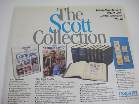 Scott 1986 Italy Specialty Stamp Supplement 37 325S086