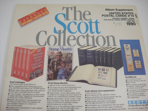 Scott 1990 Postal Post Cards Supplement 14 United States 110S090