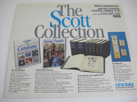 Scott 1988 Postal Post Cards Supplement 12 United States 110S088