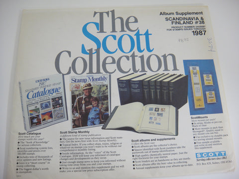 Scott 1987 Scandinavia & Finland Specialty Stamp Supplement 38 345S087