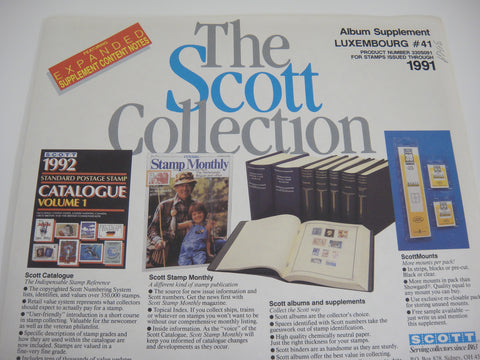 Scott 1991 Luxembourg Specialty Stamp Supplement 41 330S091