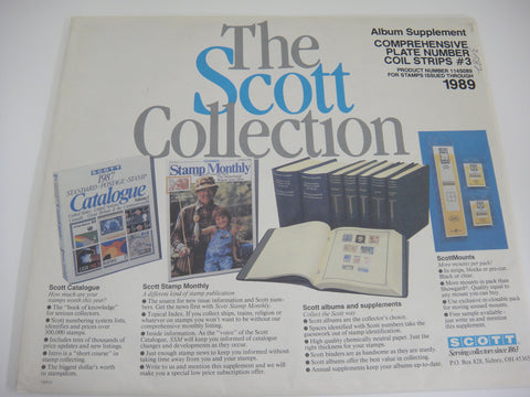 Scott 1989 Comprehensive Plate Number Coil Strips Supplement 3 United States 114S089