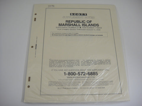 Scott 2009 Marshall Islands Specialty Stamp Supplement 24 111MA09