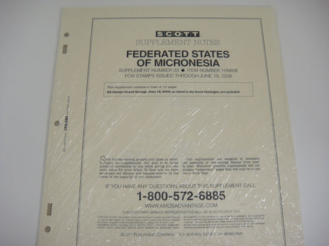 Scott 2008 Micronesia Specialty Stamp Supplement 23 2008 111MI08