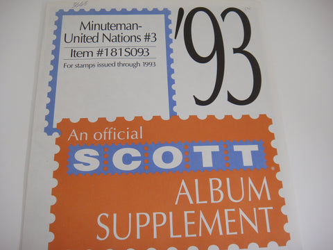 Scott 1993 Minuteman United Nations Stamp Supplement 3 181S093