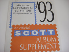 Scott 1993 Minuteman United Nations Stamp Supplement 3 181S093