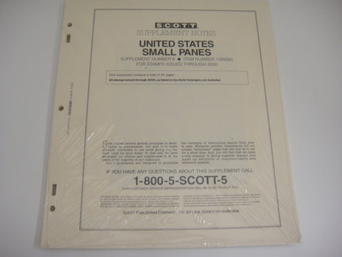 Scott 2000 Small Panes Supplement 6 United States 2000 118S000