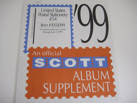 Scott 1999 Postal Stationery Supplement 54 United States 105S099