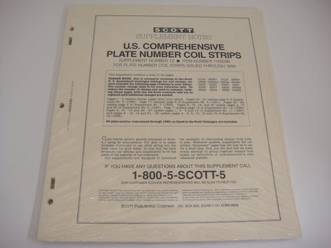 Scott 1999 Comprehensive Plate Number Coil Strips Supplement 13 United States 114S099