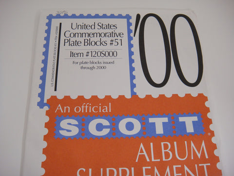 Scott 2000 Commemorative Plate Blocks Supplement 51 United States 120S000