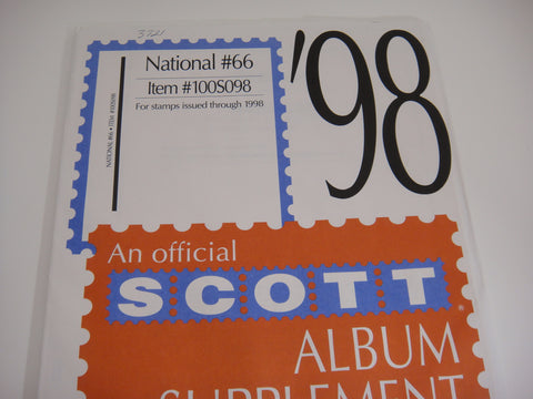 Scott 1998 National Stamp Supplement 66 United States 100S098