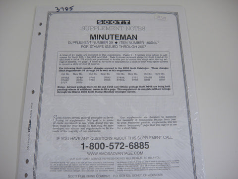 Scott 2007 Minuteman Supplement 39 United States 180S007